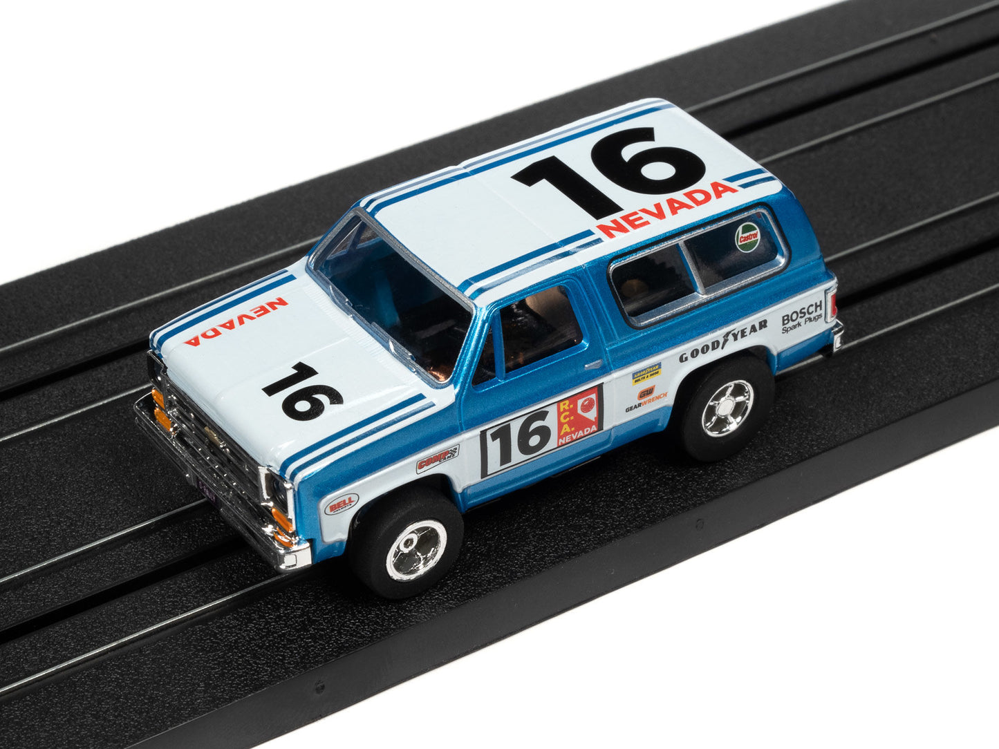 1977 Chevrolet Blazer (X-traction), Rally X-Traction - 2023 Release 3 - Version A
The 1977 Chevrolet Blazer was a powerful and rugged SUV that was highly capable off-road, making it a popular choice for rally racers looking for a versatile and reliable vehicle.