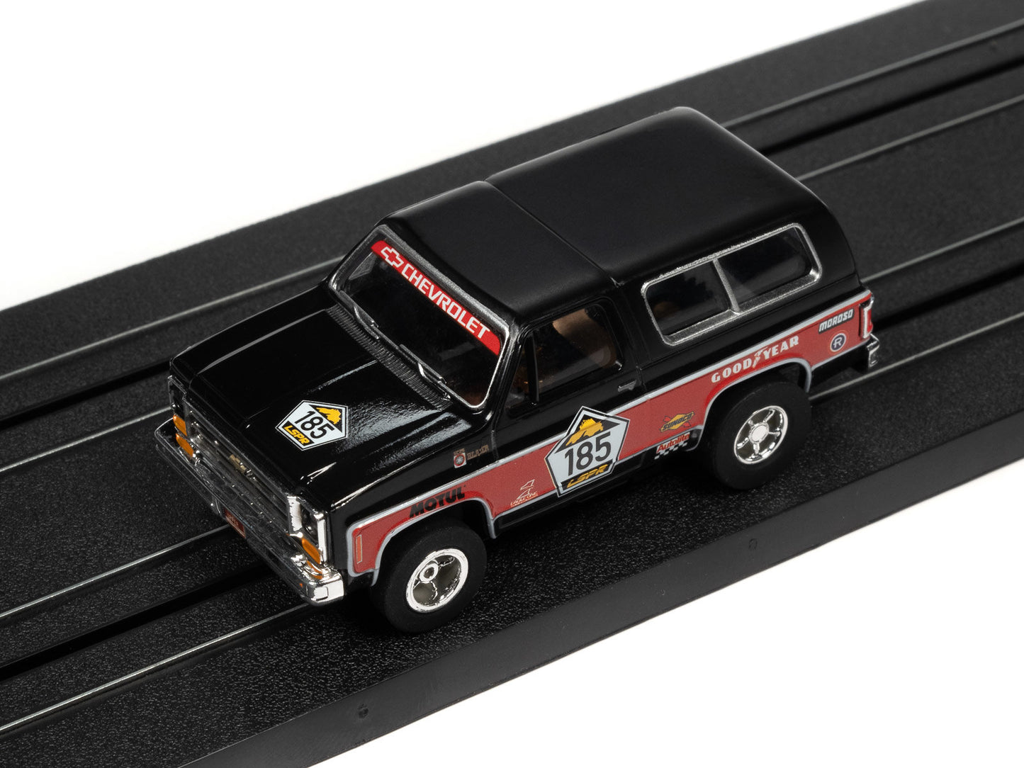 1977 Chevrolet Blazer (X-traction)
Rally X-Traction - 2023 Release 3 - Version B
1977 Chevrolet Blazer (X-traction)The 1977 Chevrolet Blazer was a powerful and rugged SUV that was highly capable off-road, making it a popular choice for rally racers looking for a versatile and reliable vehicle.