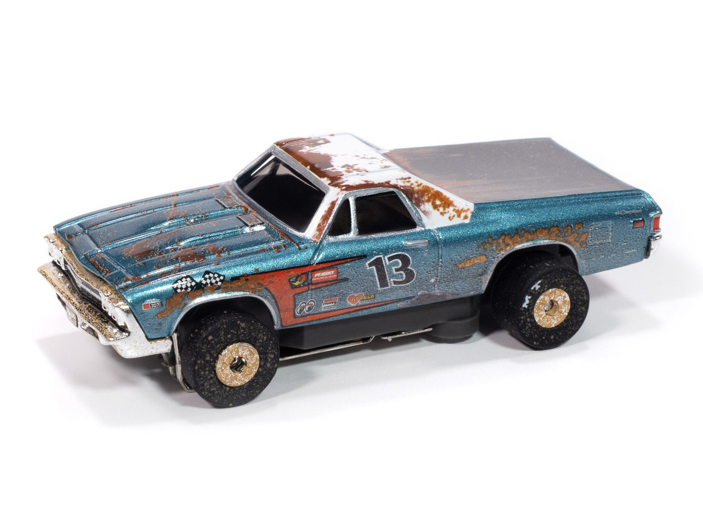 1969 Chevy El Camino-Teal & White