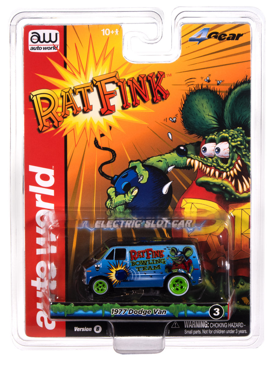 1977 Dodge Van Rat Fink-Flat Black & Blue