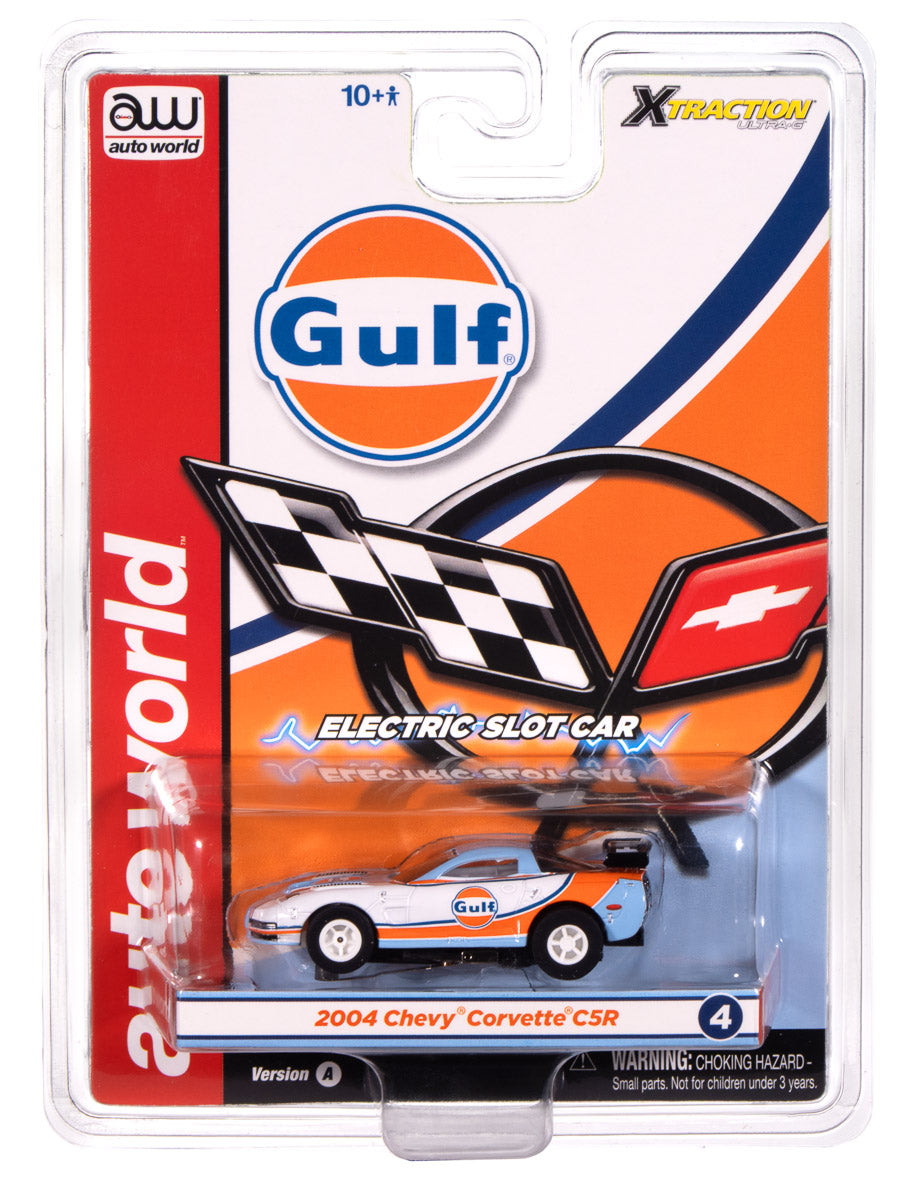 2004 Chevy Corvette C5R Gulf-White & Blue Gulf livery