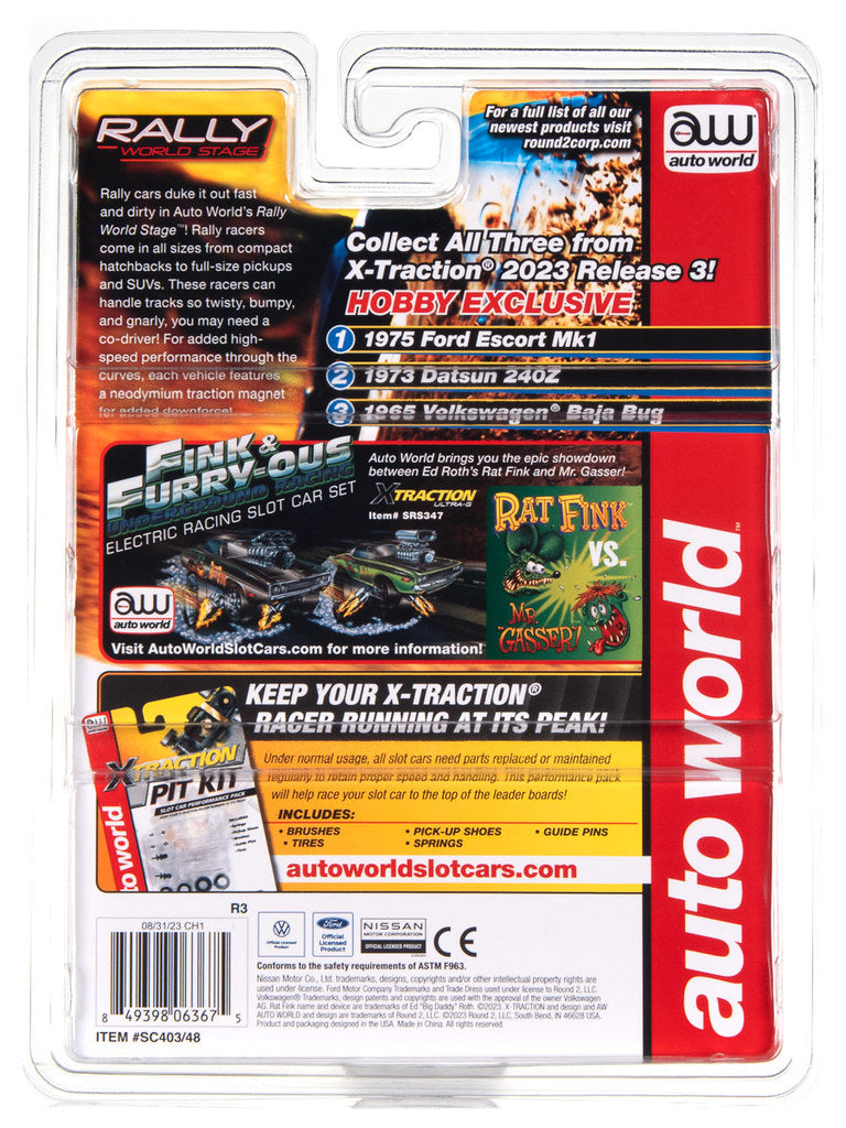 Auto World Traction Slot Car - RALLY XTRACTION 2023 RELEASE 3 - Hobby Exclusive Slot Cars