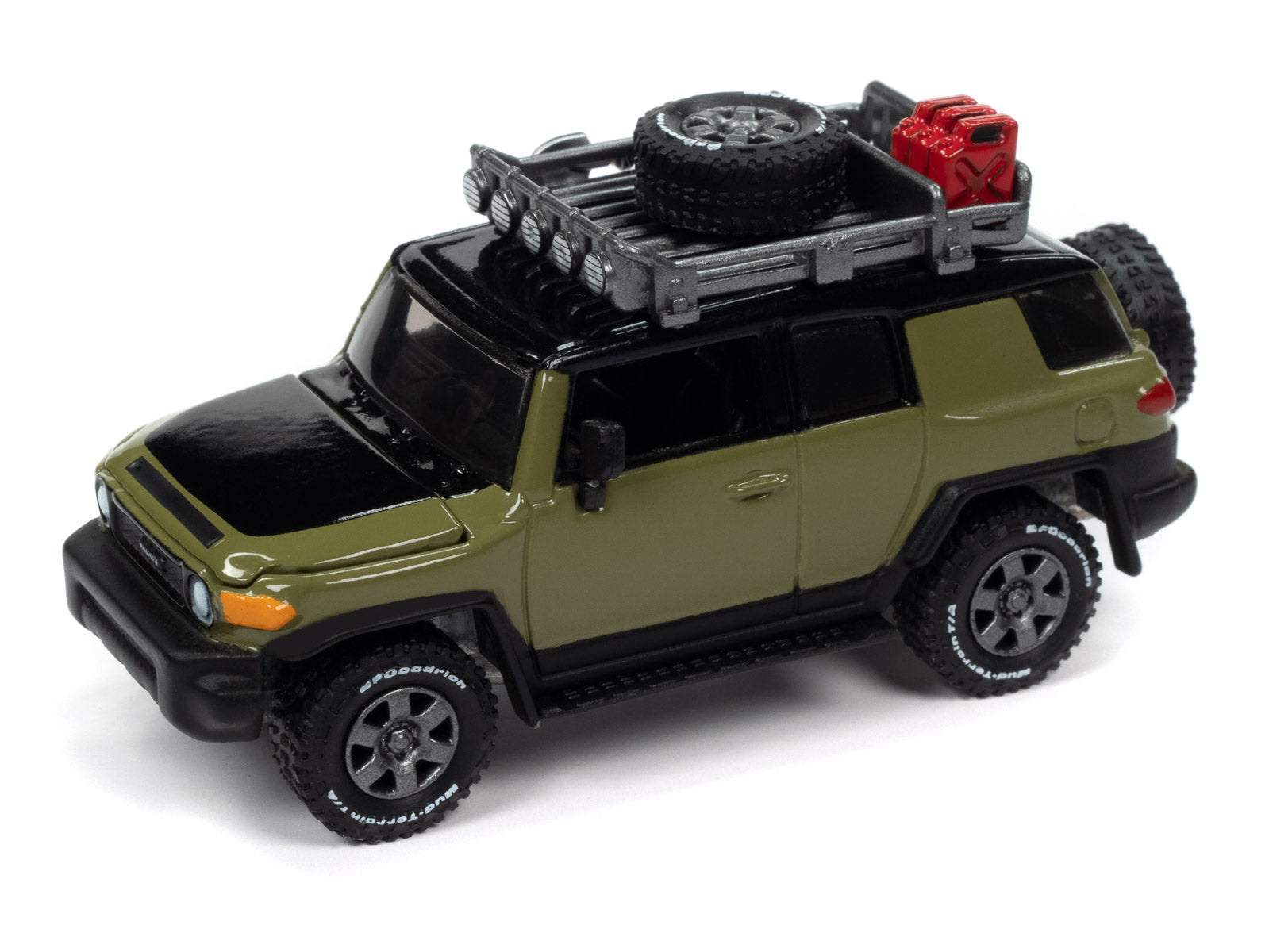 2007 Toyota FJ Cruiser (Off Road) - Light Green w/Flat Black
Johnny Lightning Collectible 1/64 Scale Diecast Model Car
JLSF026/A - JOHNNY LIGHTNING STREET FREAKS - 2023 RELEASE 2