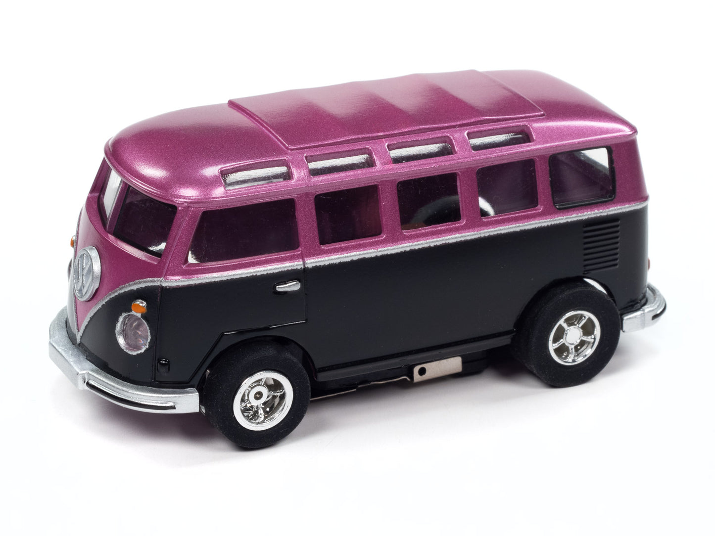 1965 VW Samba Bus – Black w/ Metallic Purple, Auto World XTraction Chassis