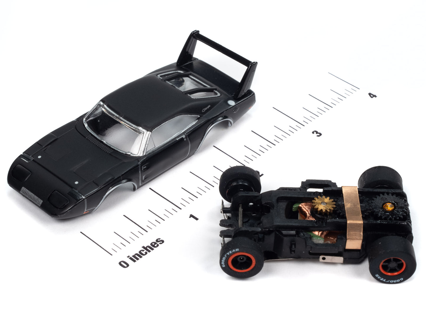 1969 Dodge Daytona – Flat Black, Auto World XTraction Chassis.