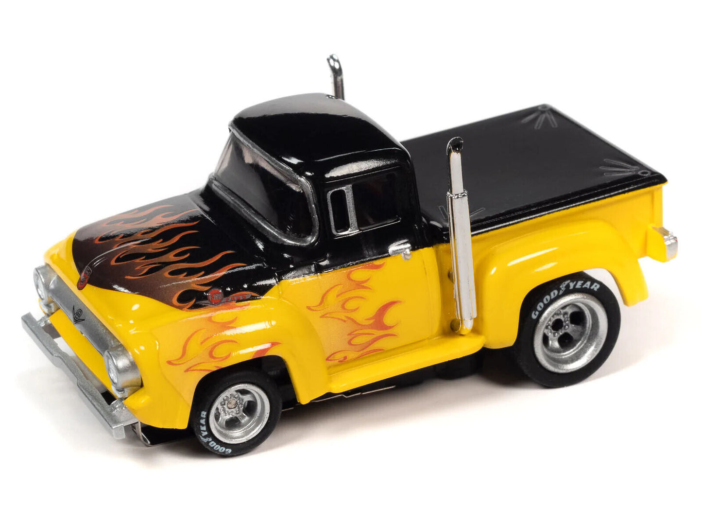 1955 Ford F-100 Classic Black & Yellow Flames