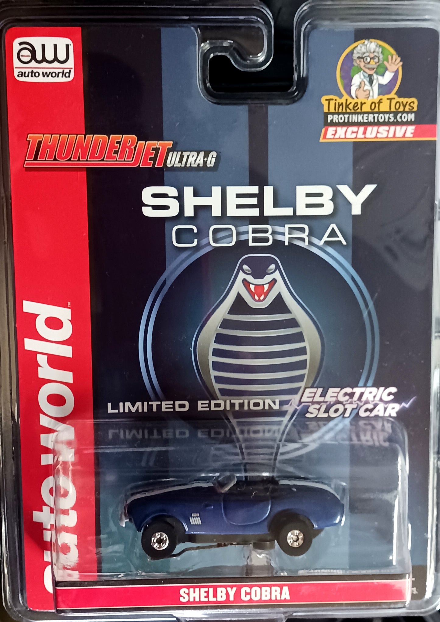 1965 Shelby Cobra Exclusive electric slot car. Available at Automobile Hobby store in Newton Falls, Ohio. 44444