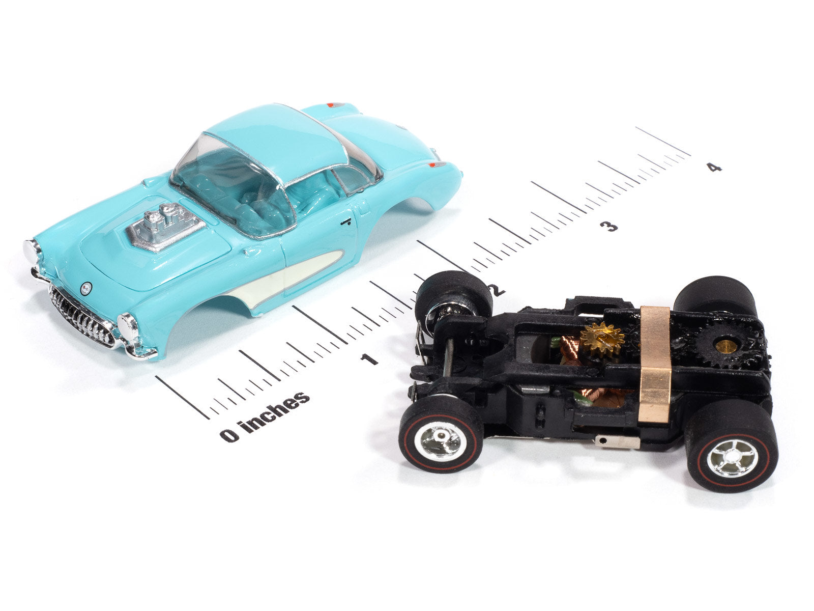 Auto World Slot Cars, 1957 Chevy Corvette Convertible (Gloss Teal and Cream) Version B
Blacktop Bruisers X-Traction 2025 Rel 2
Auto World XTraction Chassis