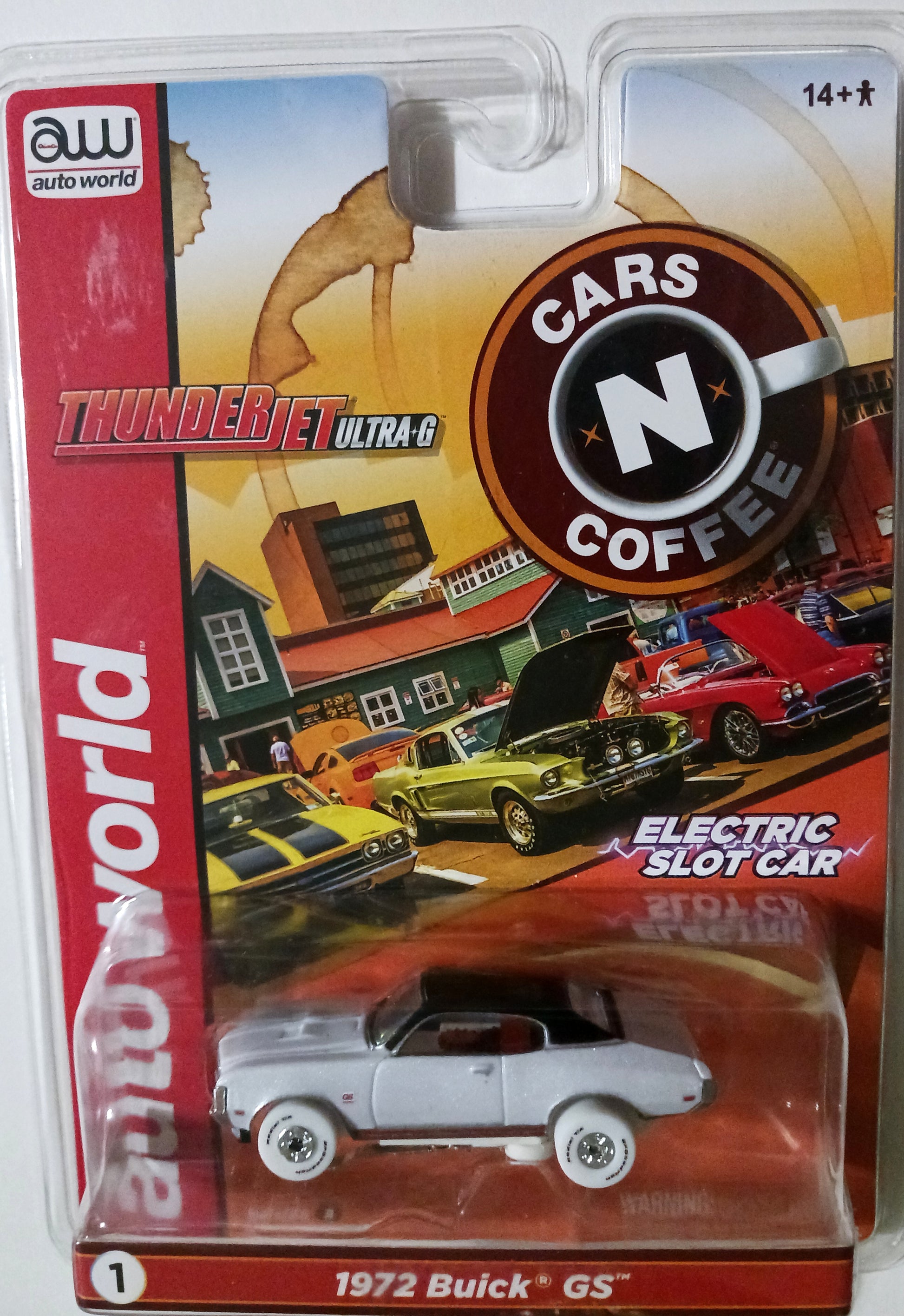 Auto World, 1972 Buick GS - iWheel
CARS-N-COFFEE - SC379 - Thunderjet - 2022 Release 2, slot cars