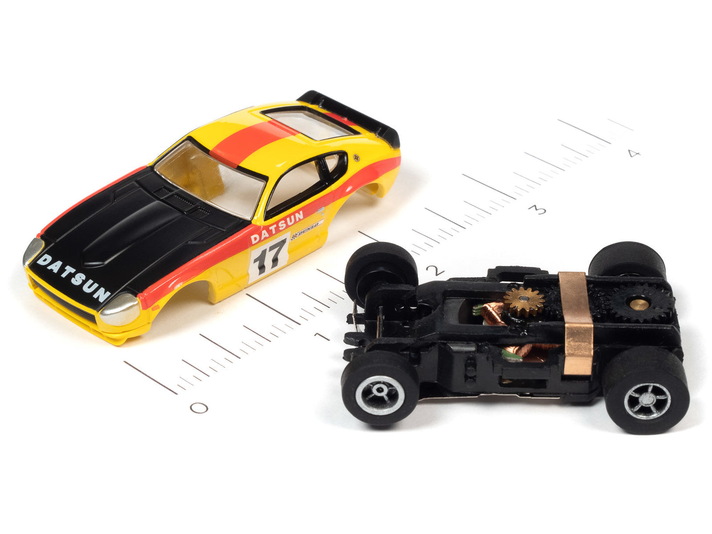 Auto World 1973 Datsun 240Z X-Traction Slot Car - RALLY XTRACTION 2023 RELEASE 3 - breakdown picture