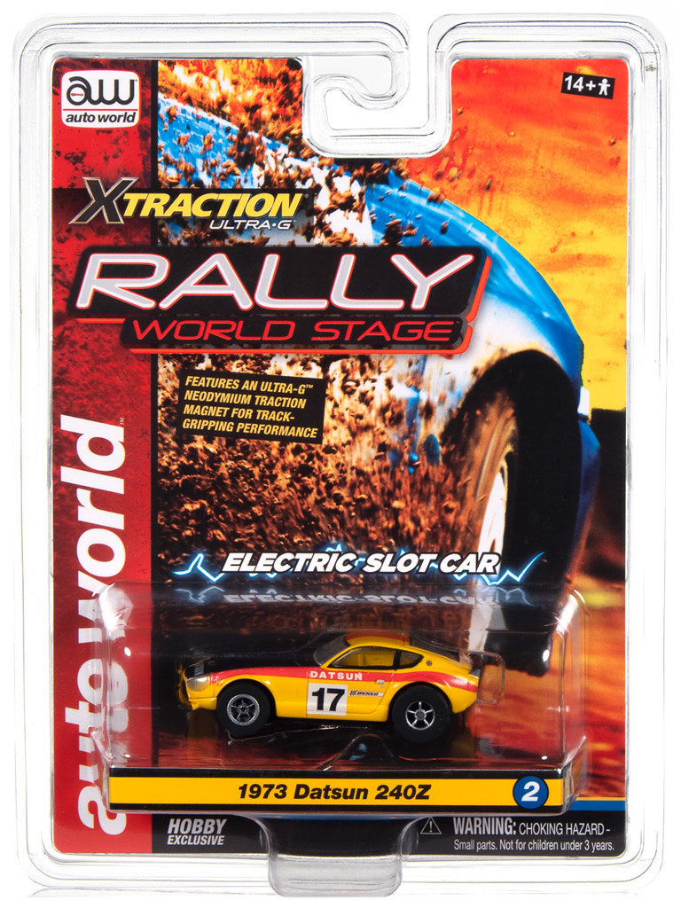 Auto World 1973 Datsun 240Z X-Traction Slot Car - RALLY XTRACTION 2023 RELEASE 3 in package