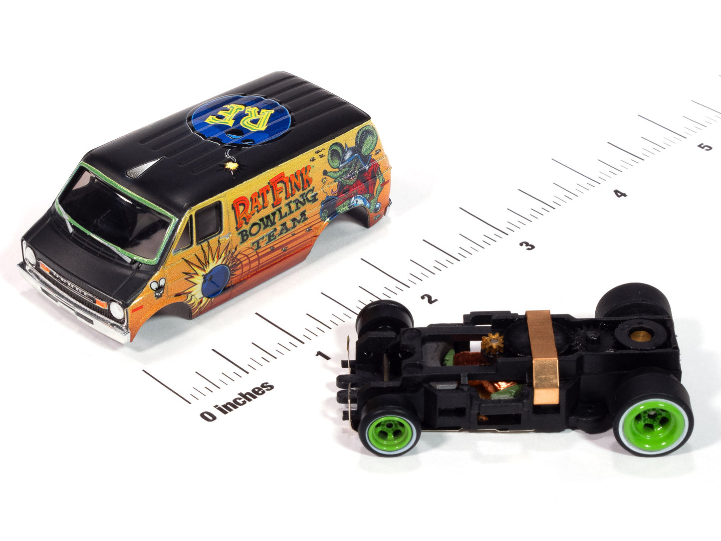 1977 Dodge Van Rat Fink-Flat Black & Yellow