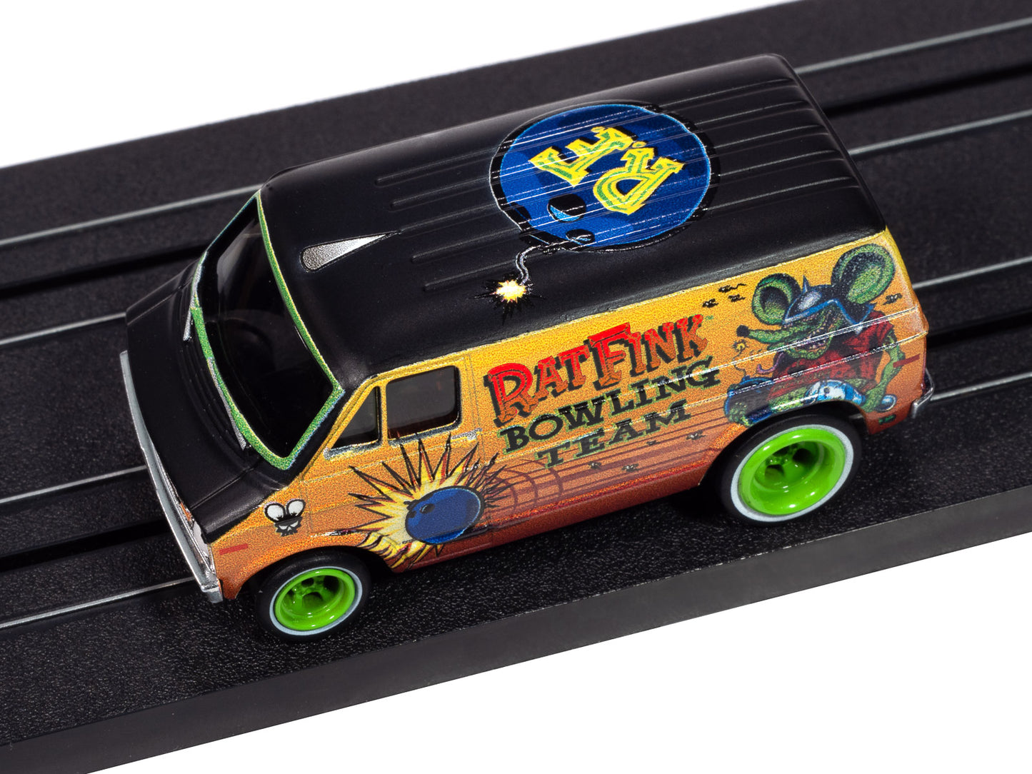 1977 Dodge Van Rat Fink-Flat Black & Yellow