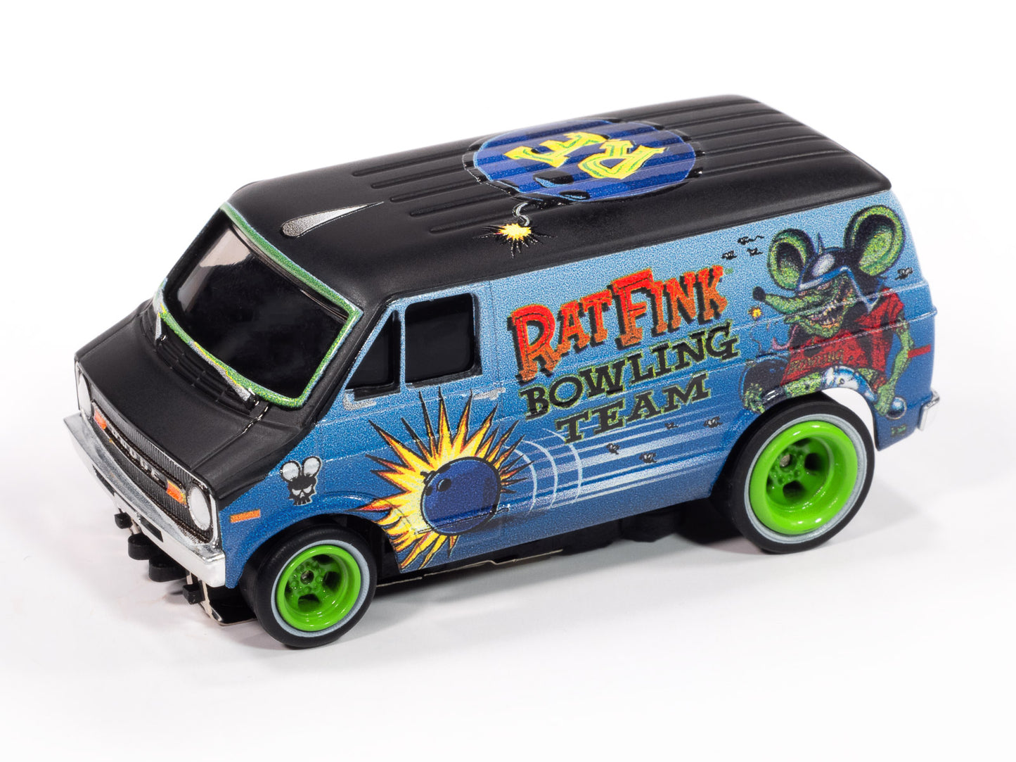 1977 Dodge Van Rat Fink-Flat Black & Blue