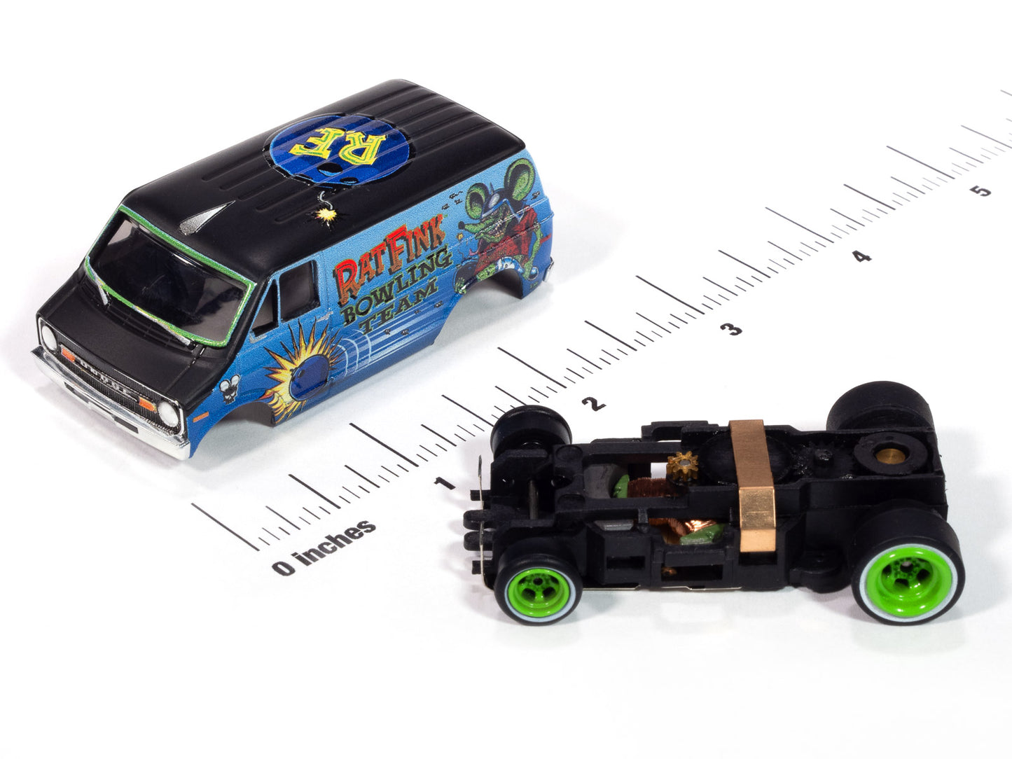 1977 Dodge Van Rat Fink-Flat Black & Blue