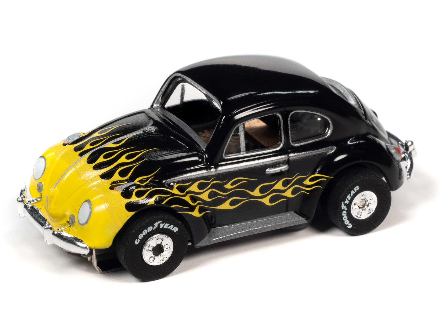 1965 Volkswagen Beetle Black & Yellow Flames