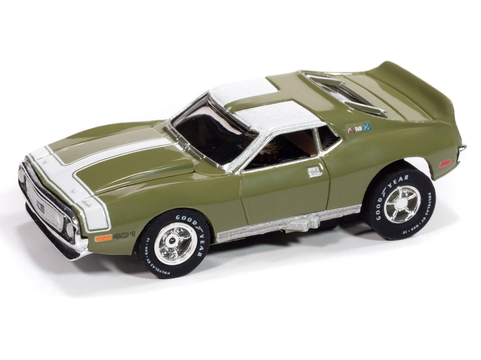 Auto World Slot Cars - Power Pony Stampede - Release 1, 2025
1971 AMC Javelin-Green & White Version A