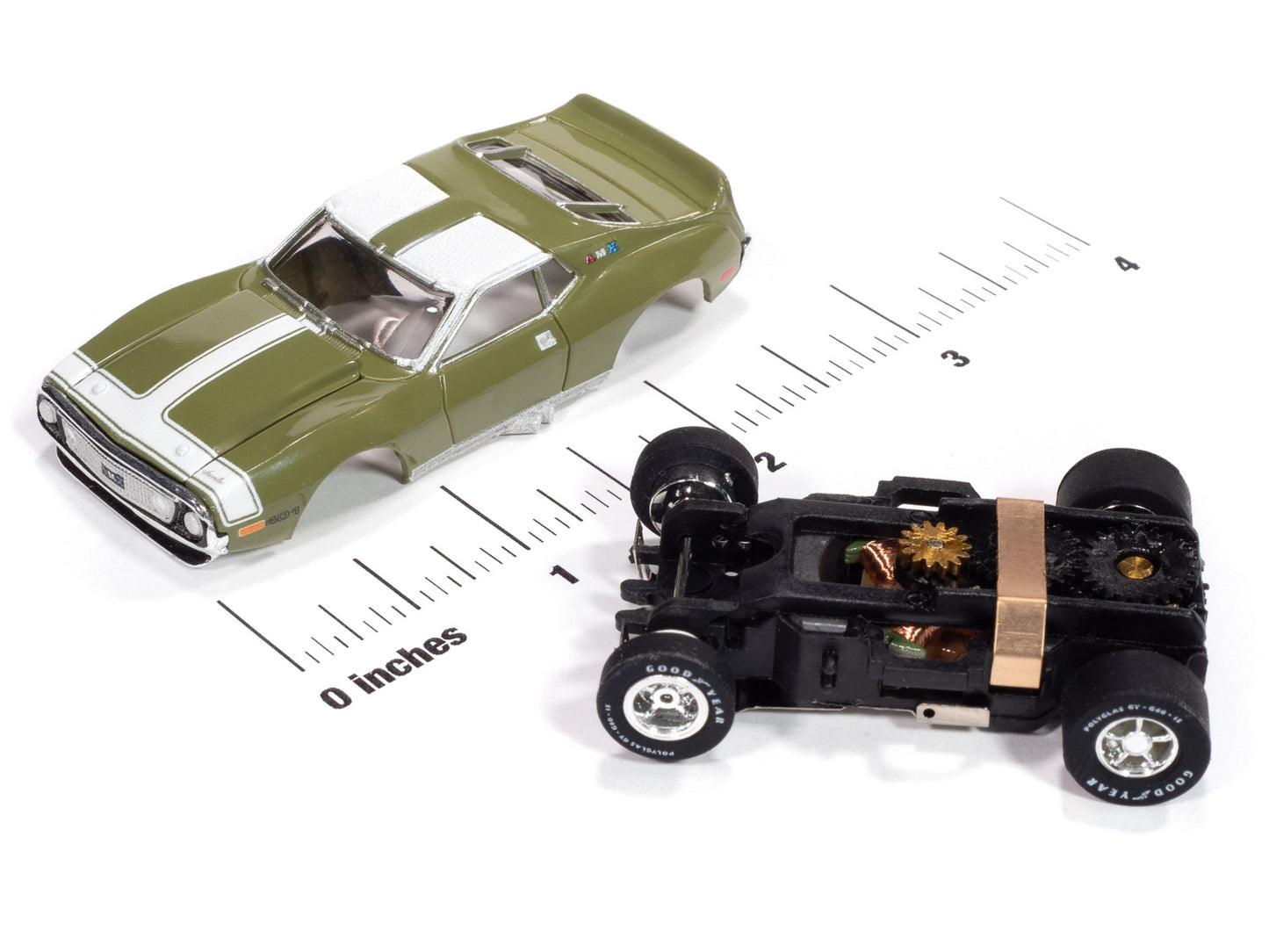 Auto World Slot Cars - Power Pony Stampede - Release 1, 2025
1971 AMC Javelin-Green & White Version A