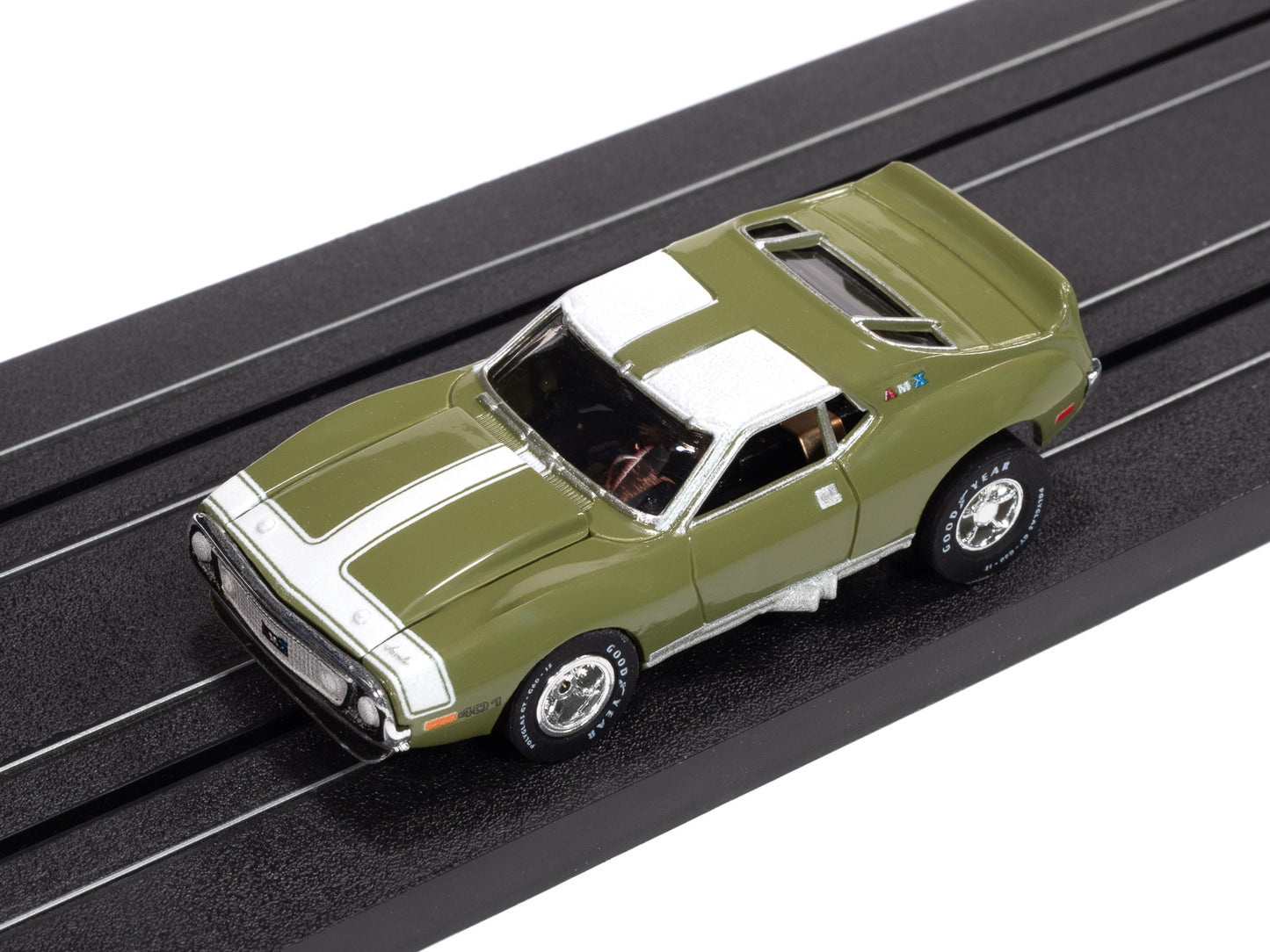 Auto World Slot Cars - Power Pony Stampede - Release 1, 2025
1971 AMC Javelin-Green & White Version A