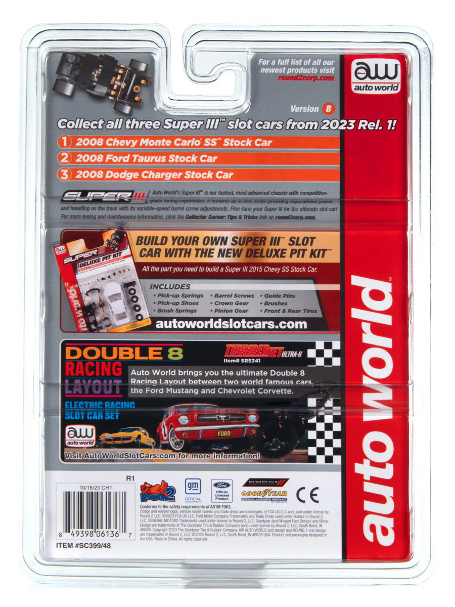 Super III Electric Slot Car - Release 1 2023 - Version B - Back of packaging