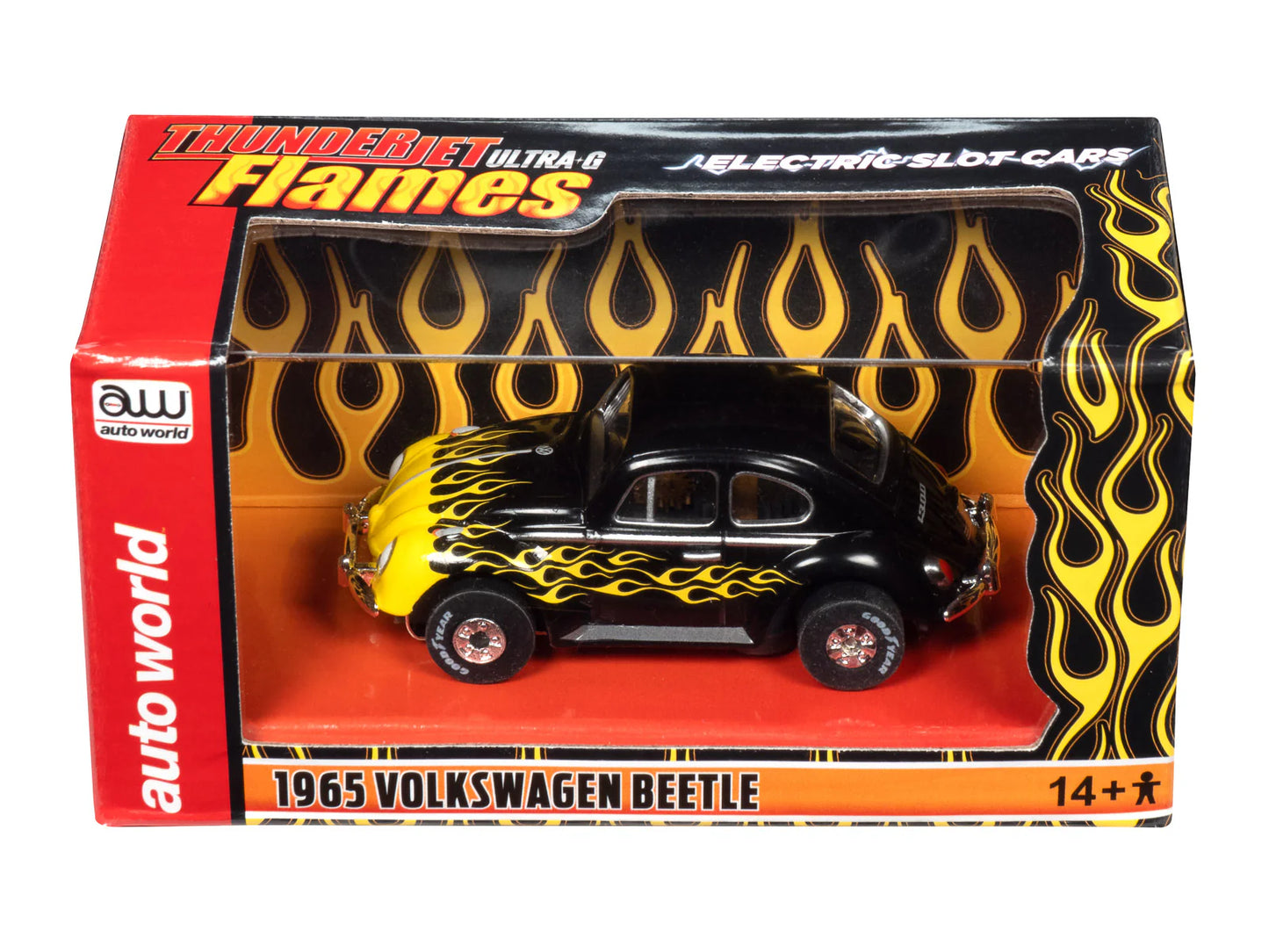 1965 Volkswagen Beetle Black & Yellow Flames